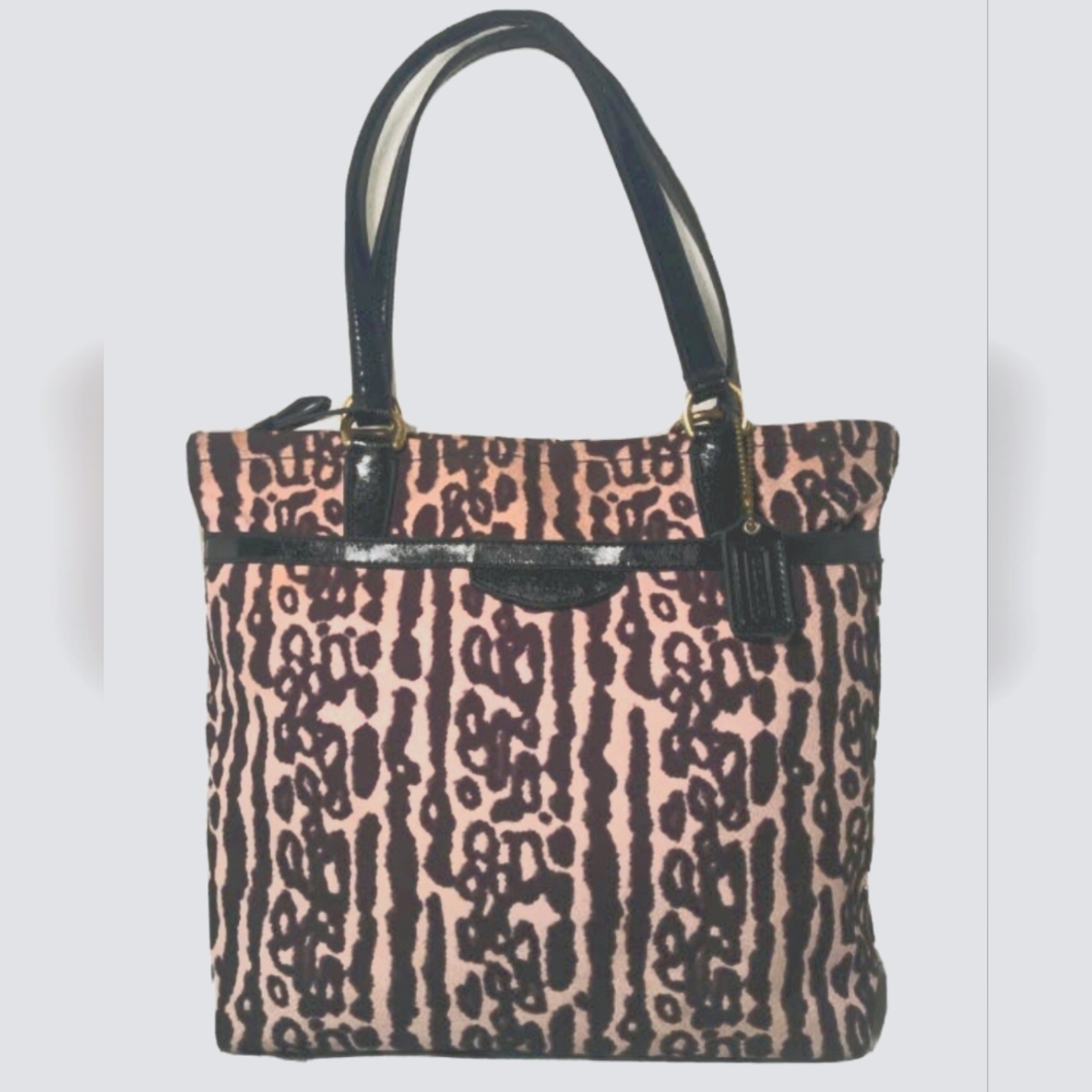 EUC - Coach Ocelot Animal Print Handbag